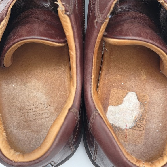 Coach Stephan Oxford Mens 10 D Leather Mahogany Brown Lace Up Made in Italy Shoe main image 11